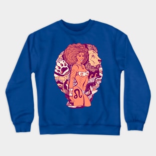 Peach Leo Beauty Crewneck Sweatshirt